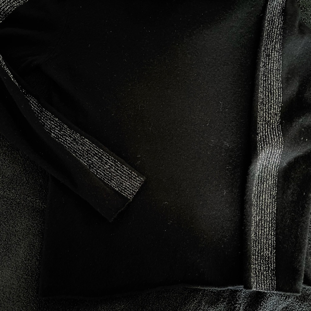 ATM Black Sweater with Silver Accents